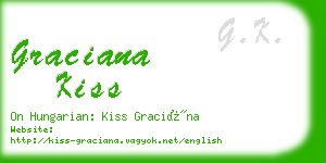 graciana kiss business card